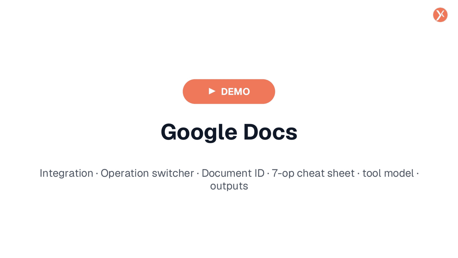 Google Docs Demo Overview