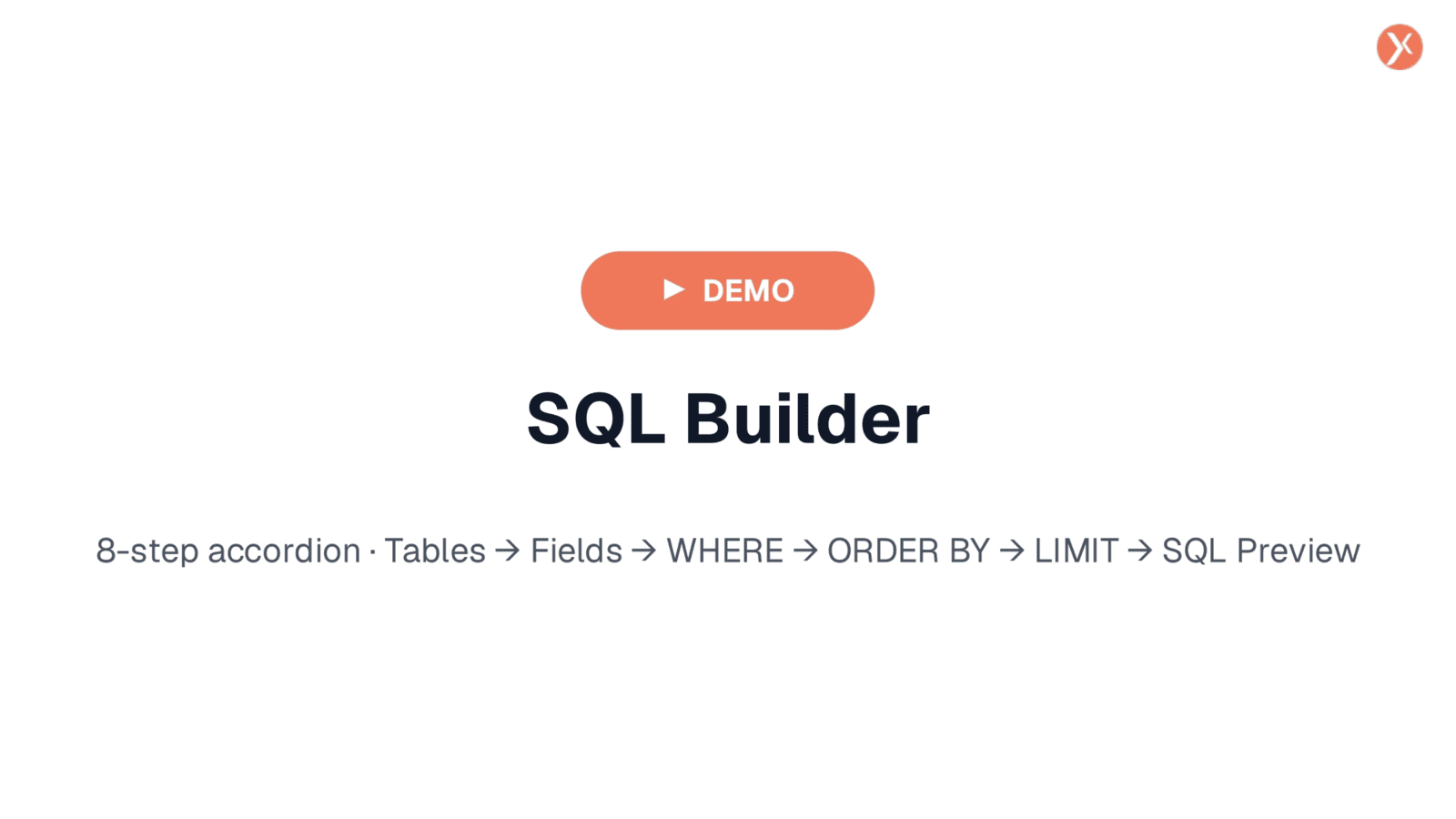 SQL Builder Demo Overview