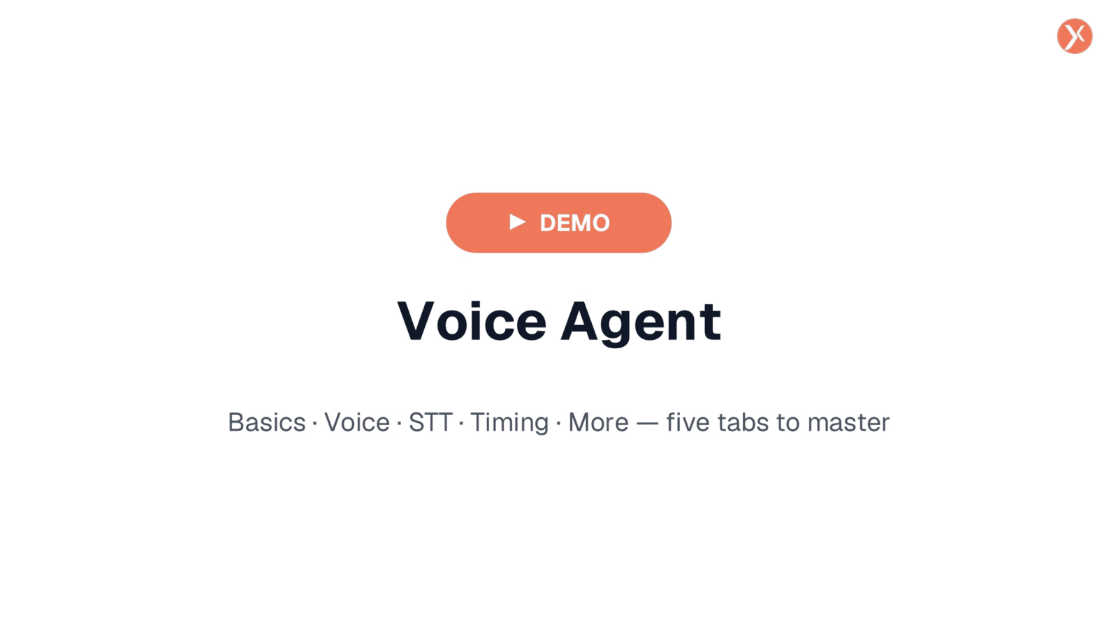 Voice Agent Demo: Mastering Five Configuration Tabs