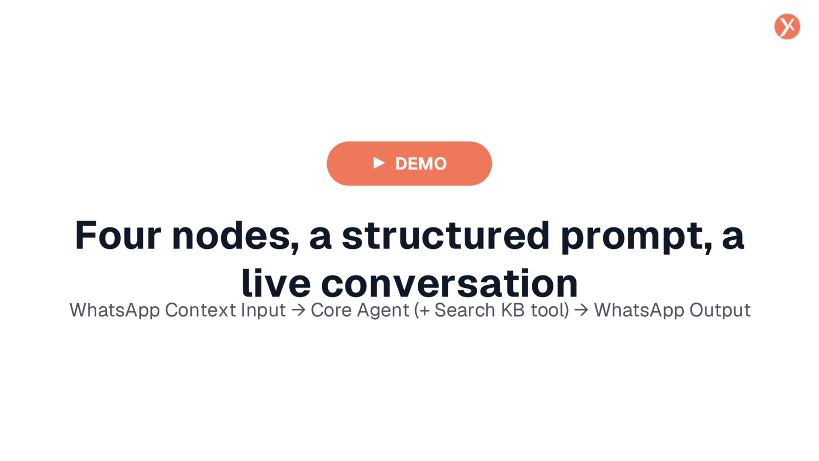 Four Nodes, Structured Prompt, Live Conversation