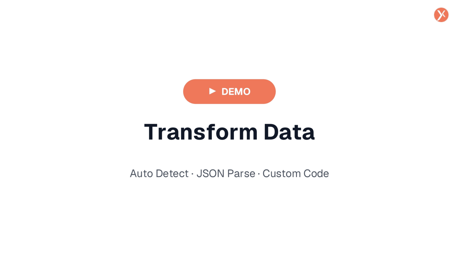 Transform Data Demo Overview
