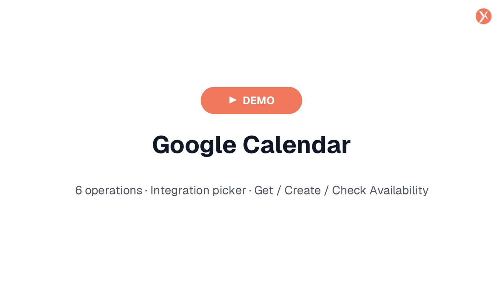 Google Calendar Node Operations