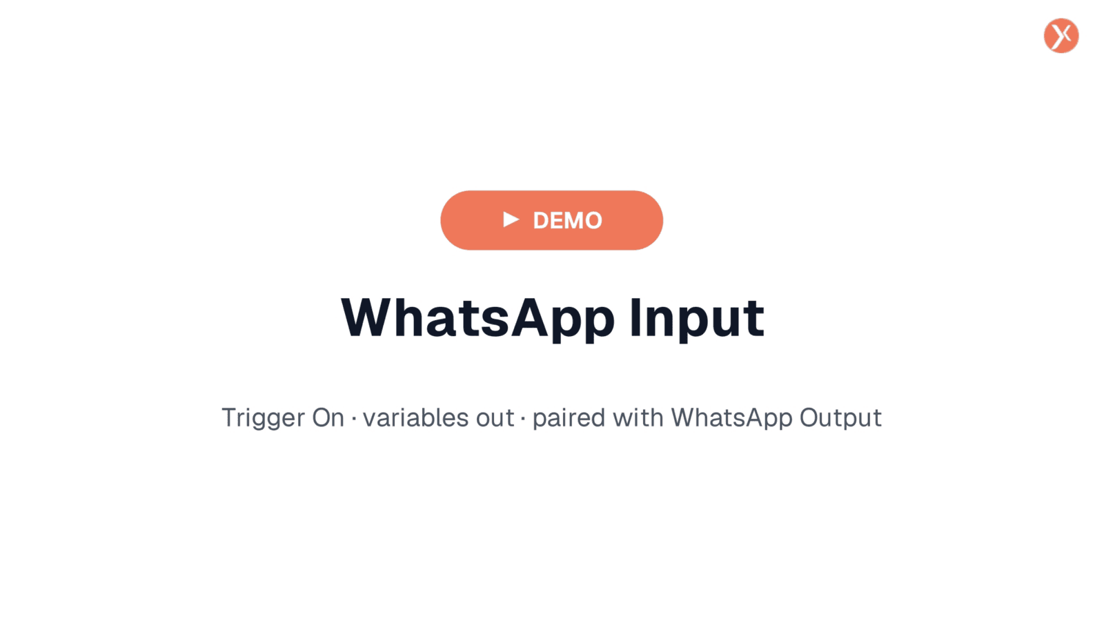 WhatsApp Input Demo Overview