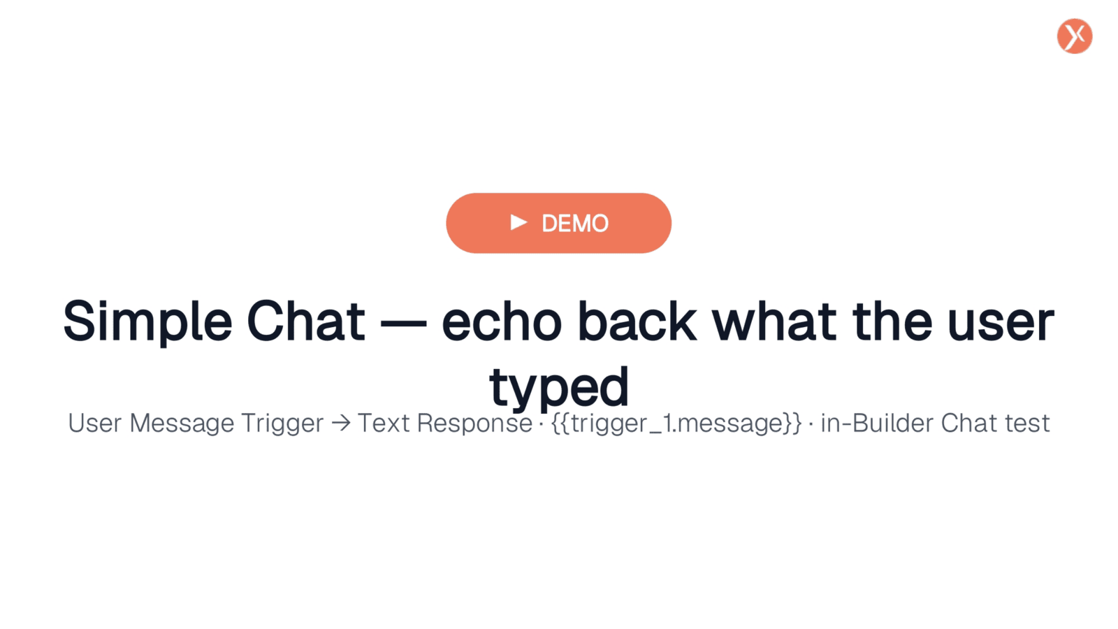 Simple Chat - Echo Back What the User Typed