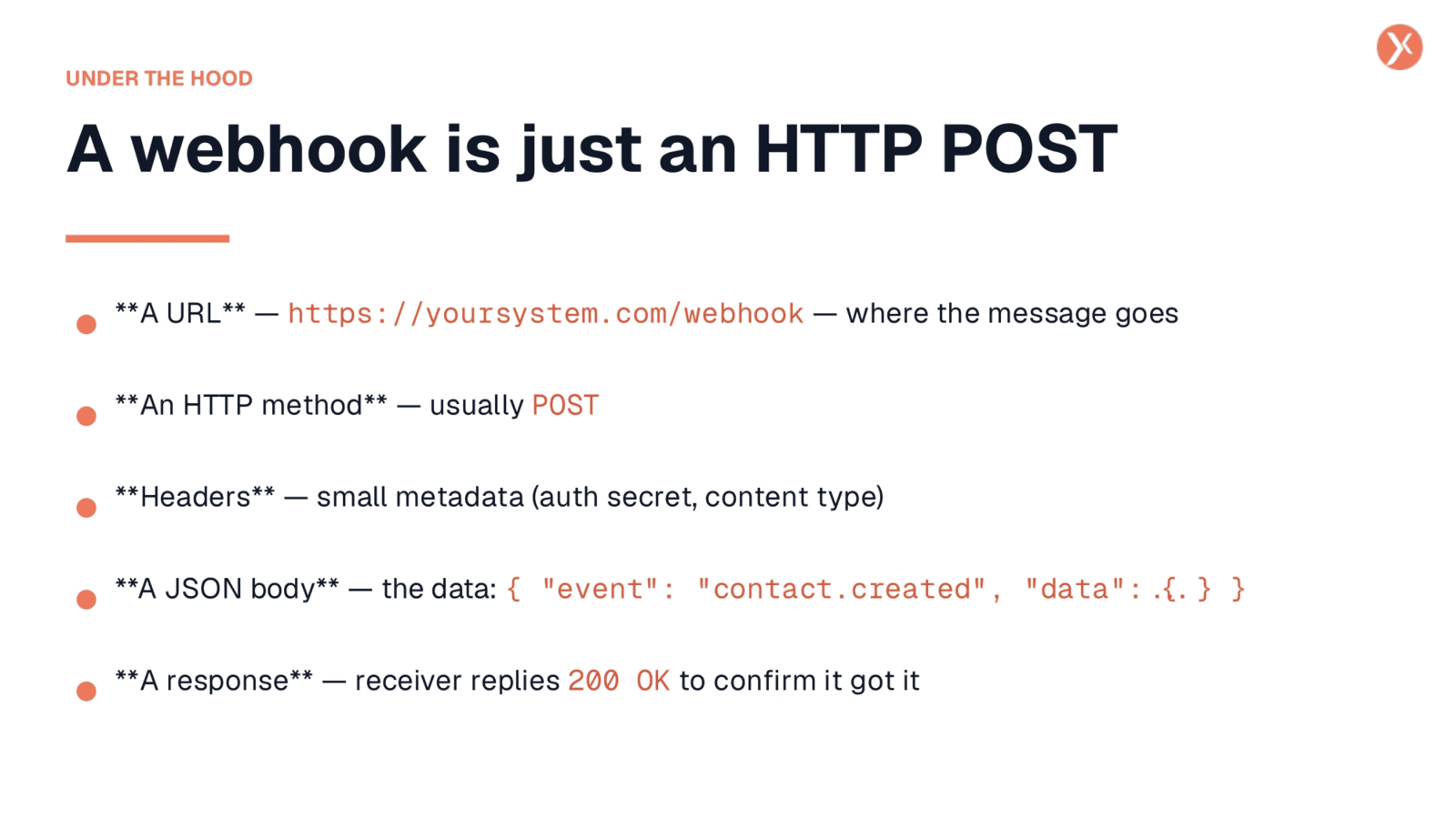 Webhooks are HTTP POST Requests