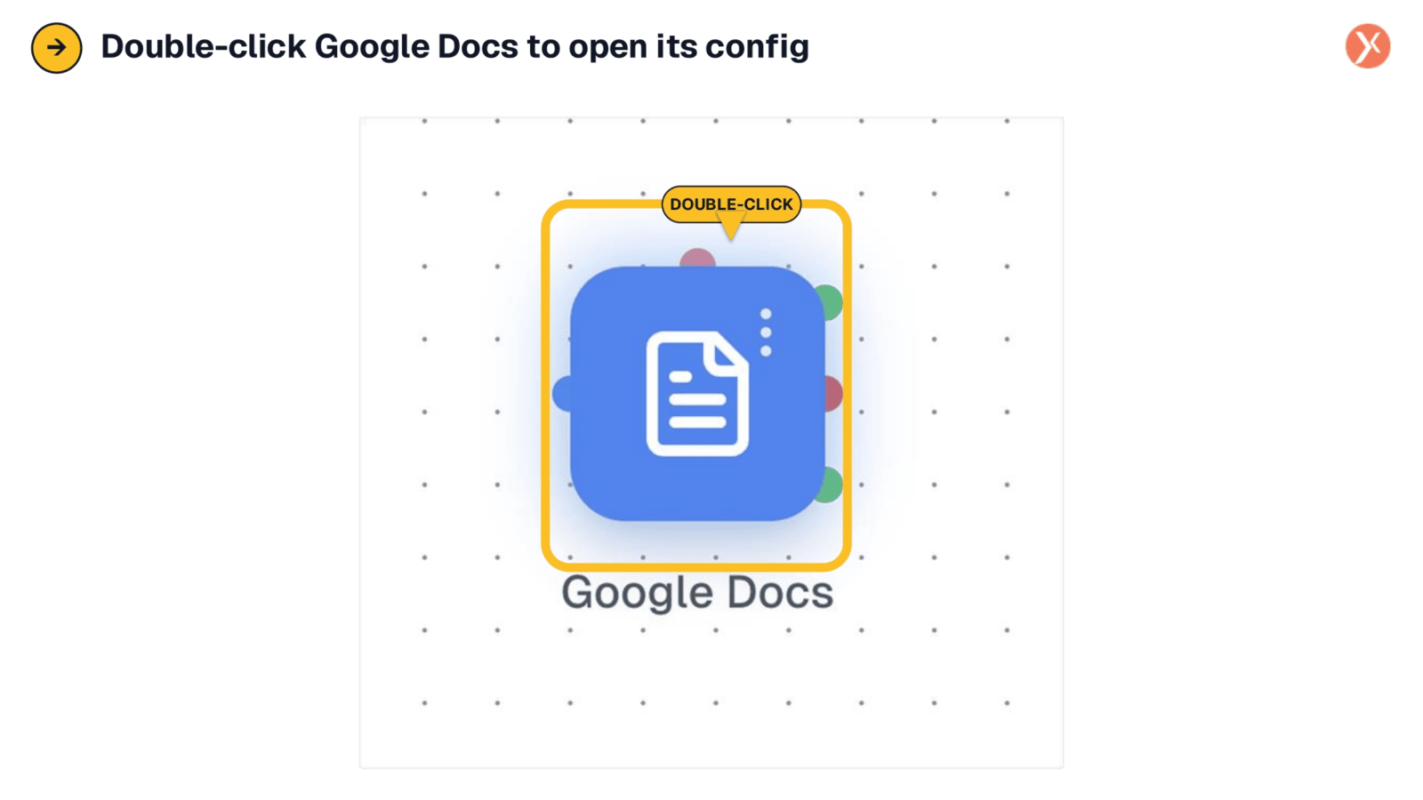Opening Google Docs Configuration
