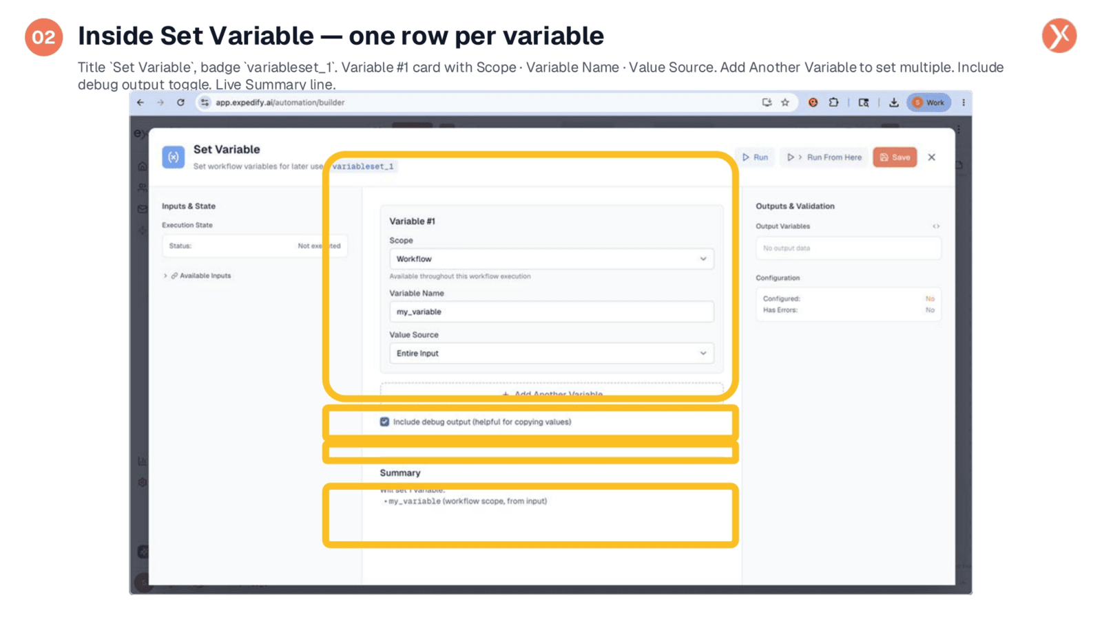 Configuring Variables within the Node