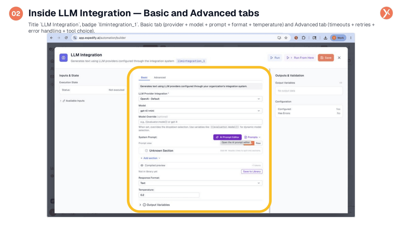 Exploring Basic and Advanced LLM Integration Tabs