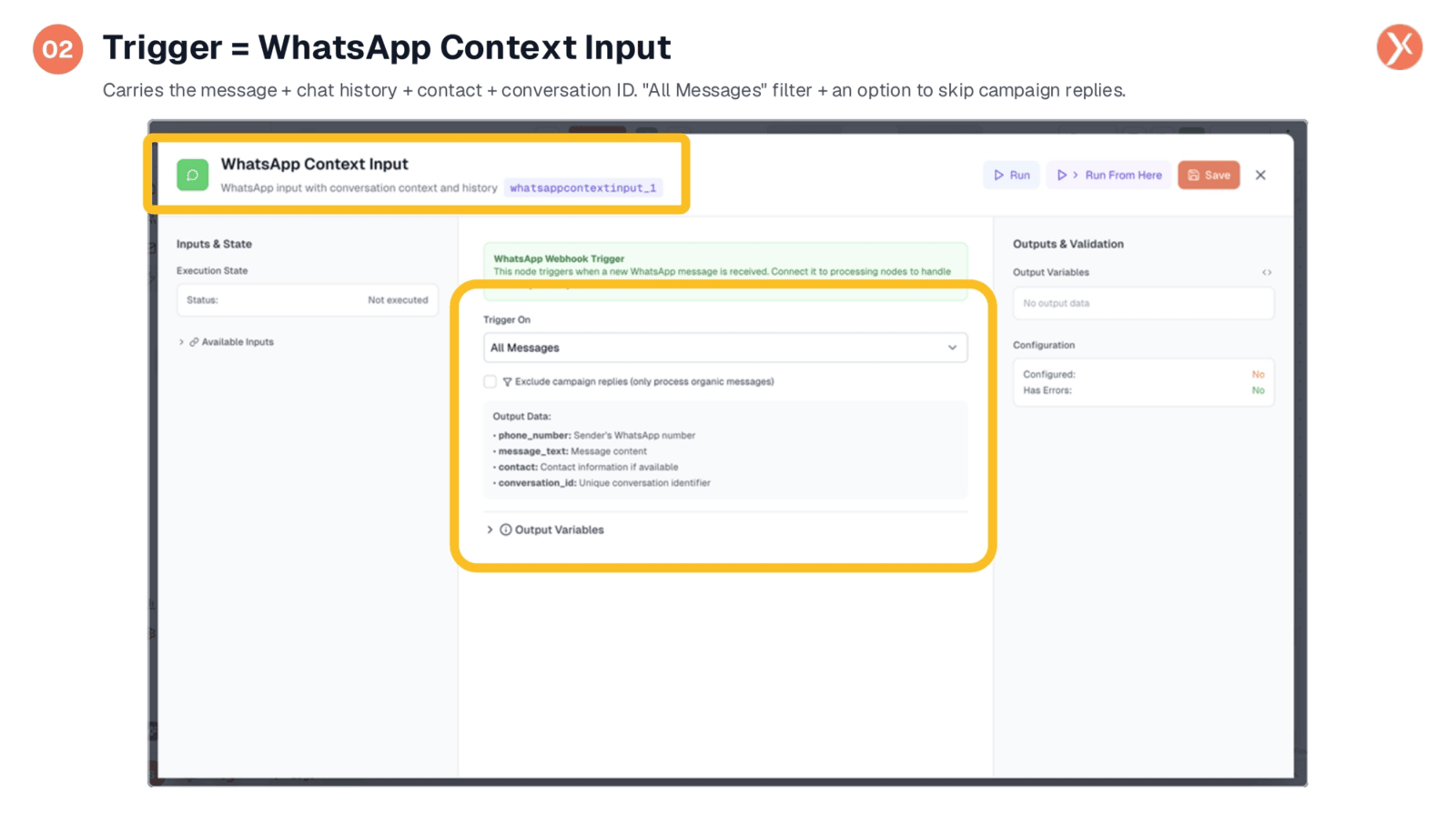 Trigger: WhatsApp Context Input