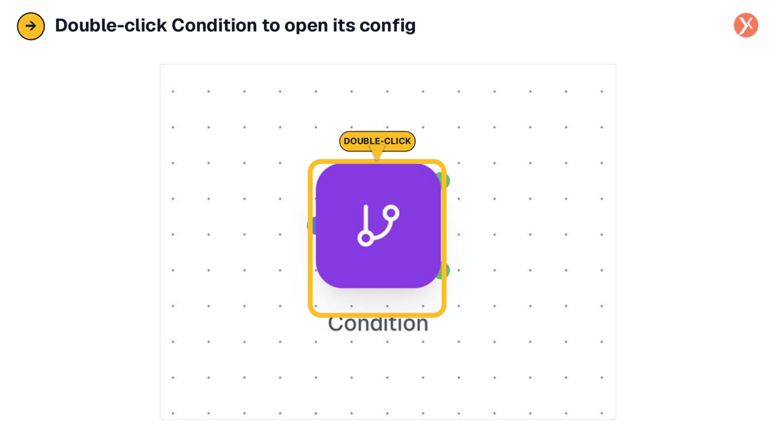 Opening the Condition Node Configuration
