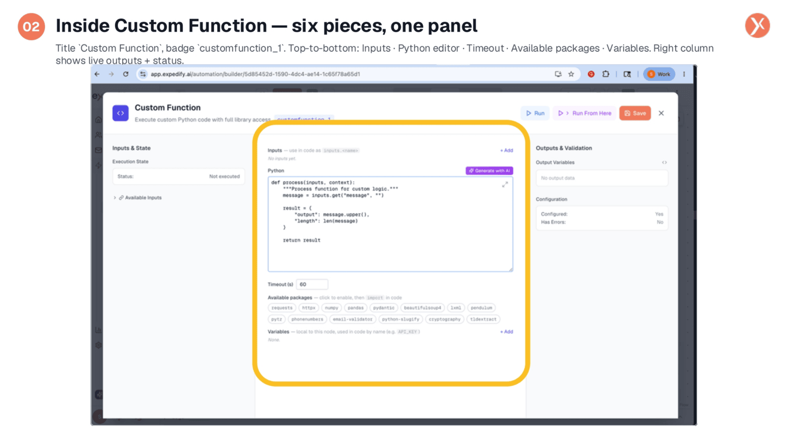 Custom Function Interface: Six Pieces, One Panel