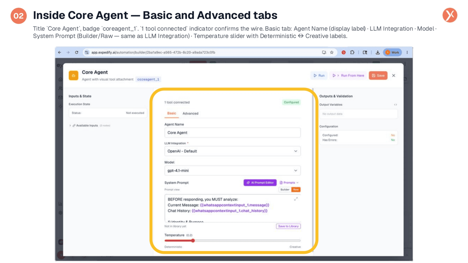 Core Agent Configuration: Basic and Advanced Settings