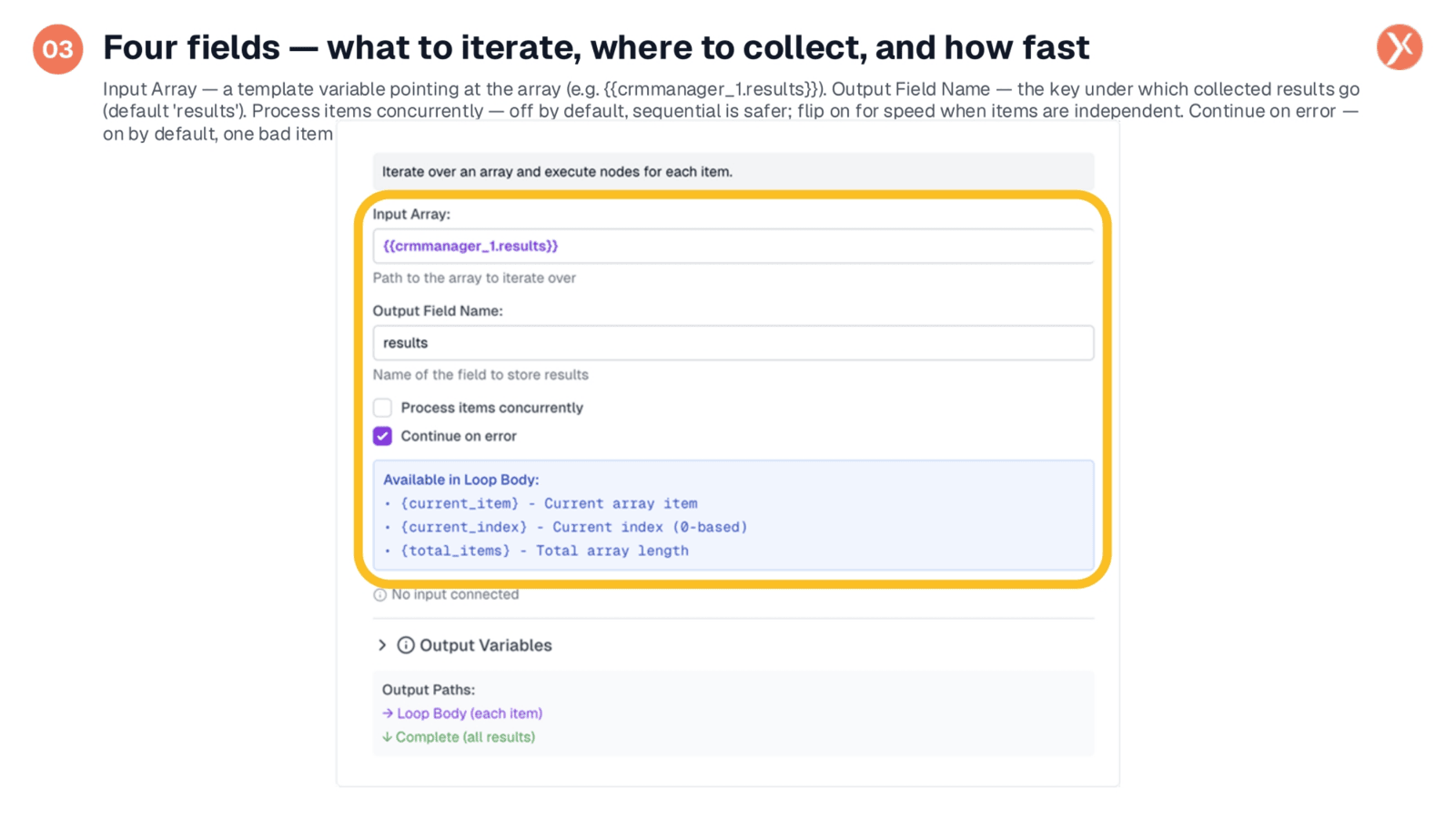 Dynamic Variables in Loop Body