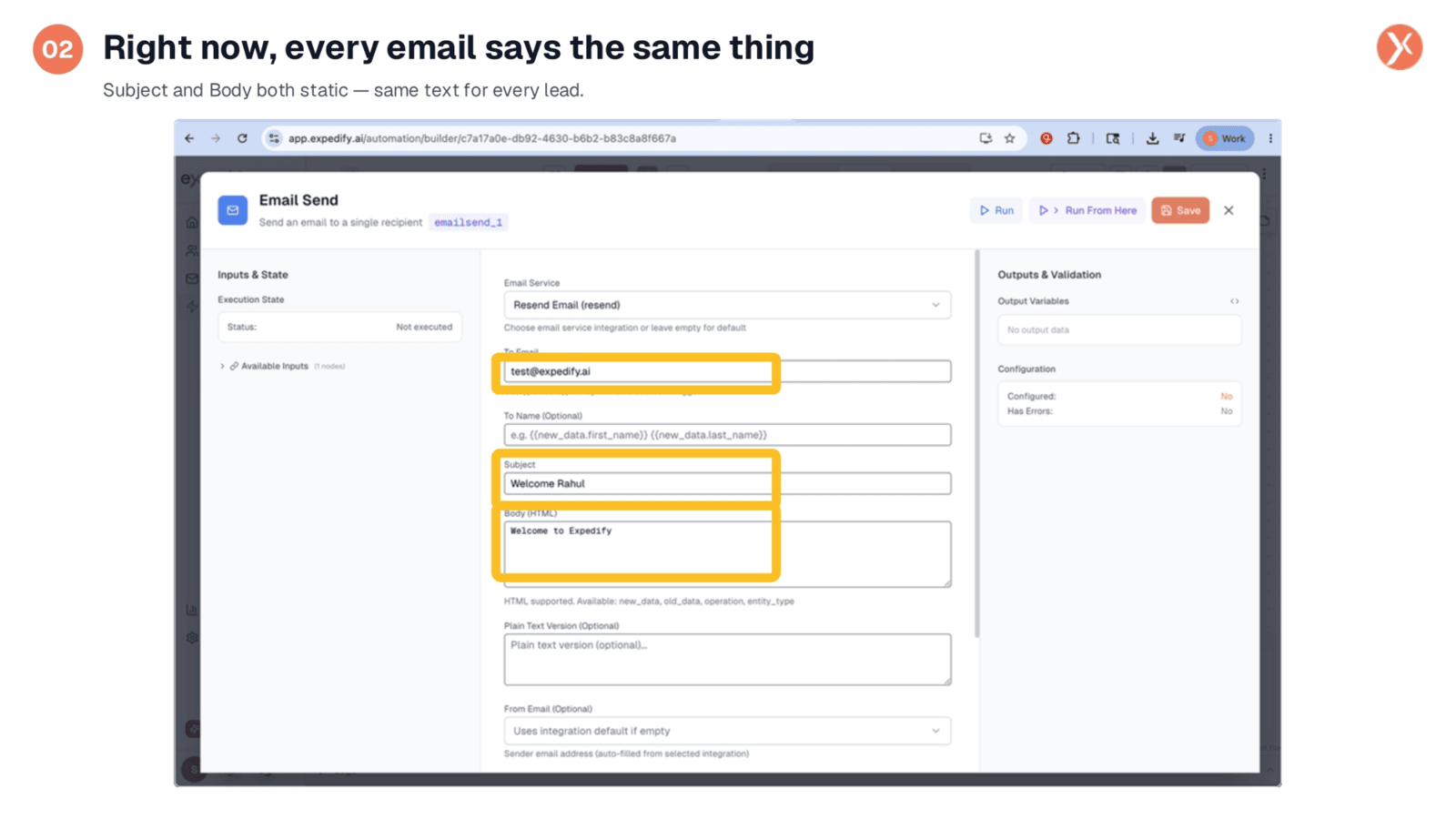 Static Email Content Overview