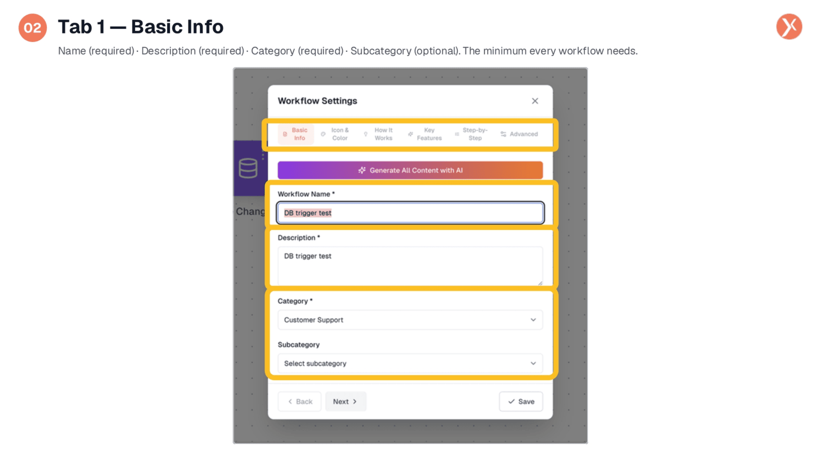 Tab 1: Basic Info