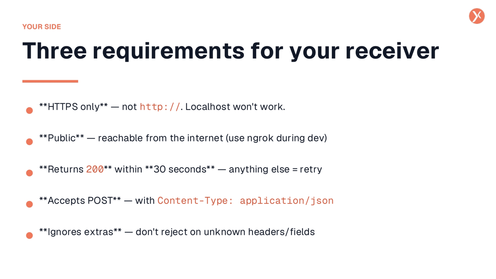 Essential Receiver Requirements
