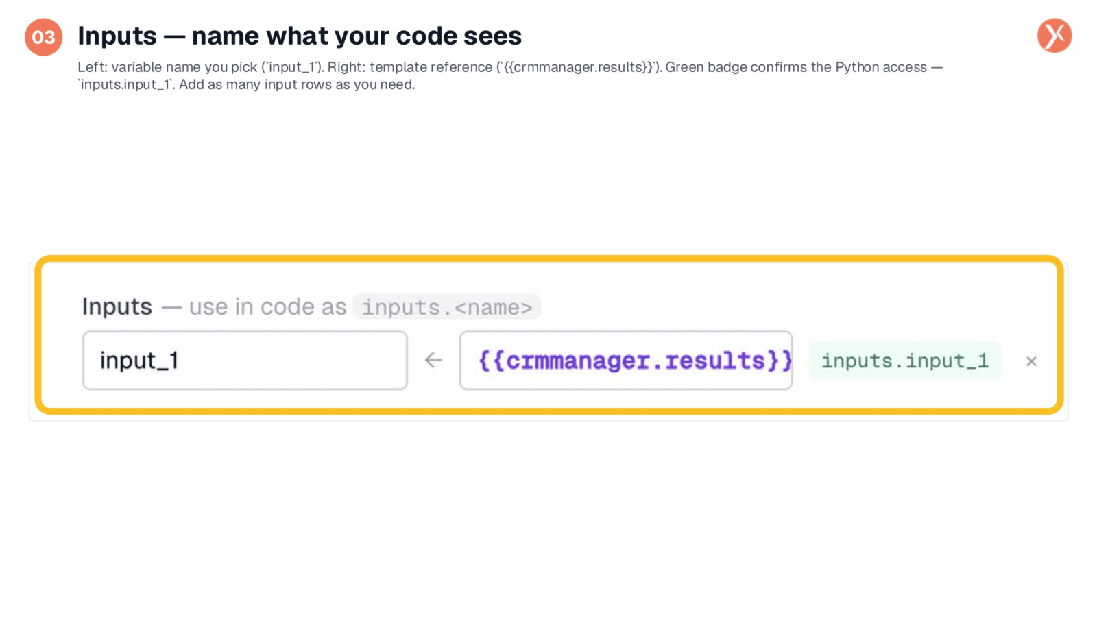 Inputs: Naming Your Code's Data