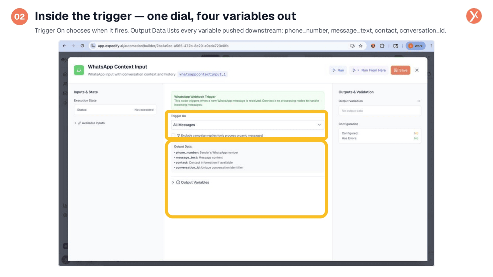 Trigger Configuration and Output Variables