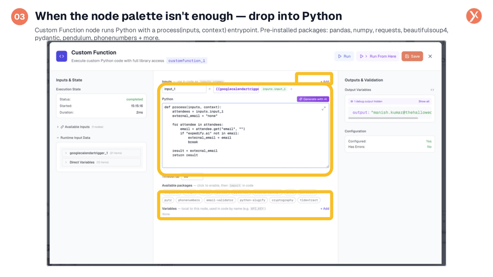 Custom Python Functions