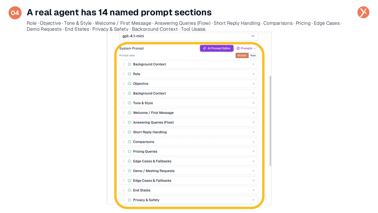 14 Named Prompt Sections for a Real Agent