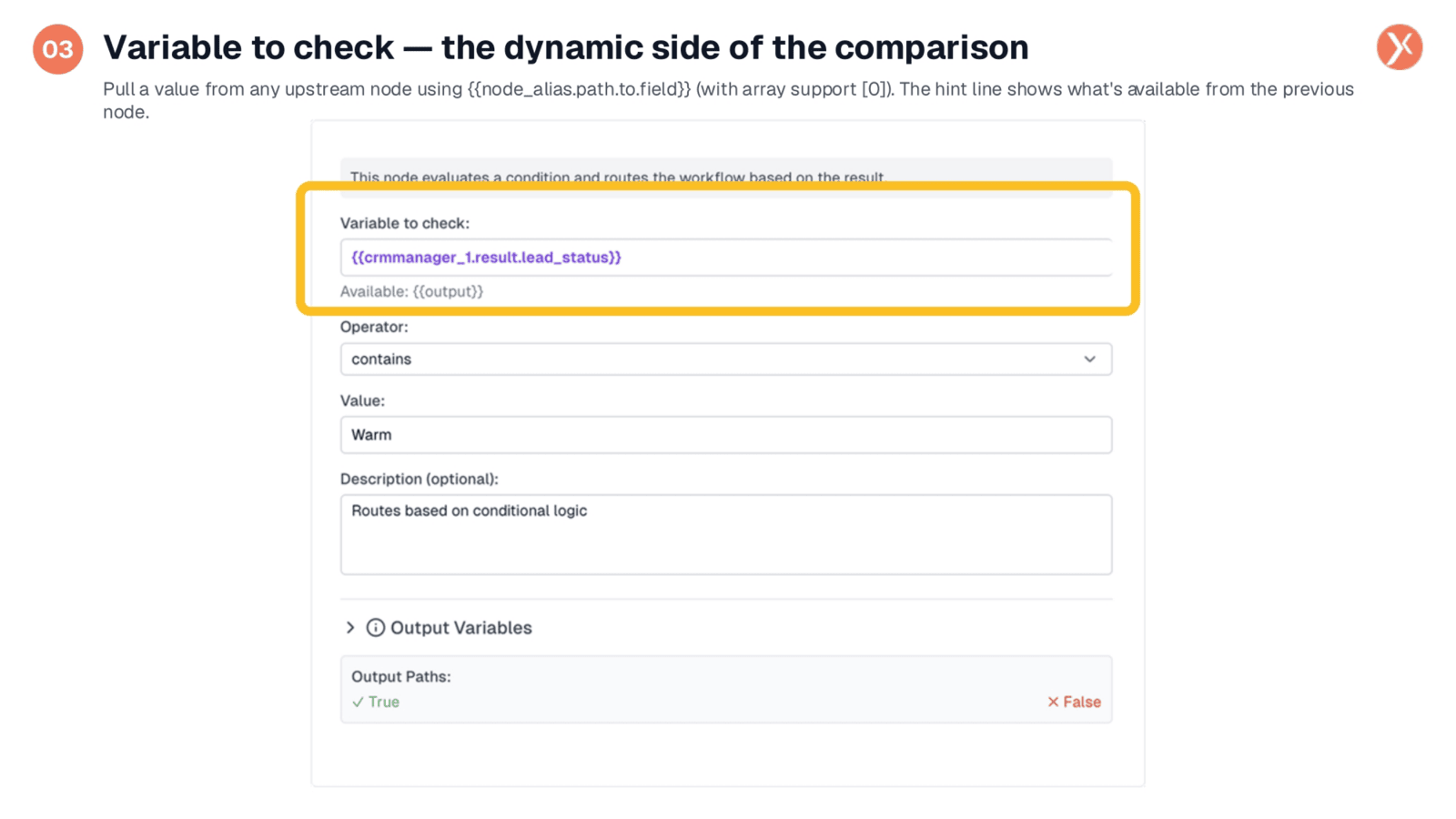 Defining the Variable to Check