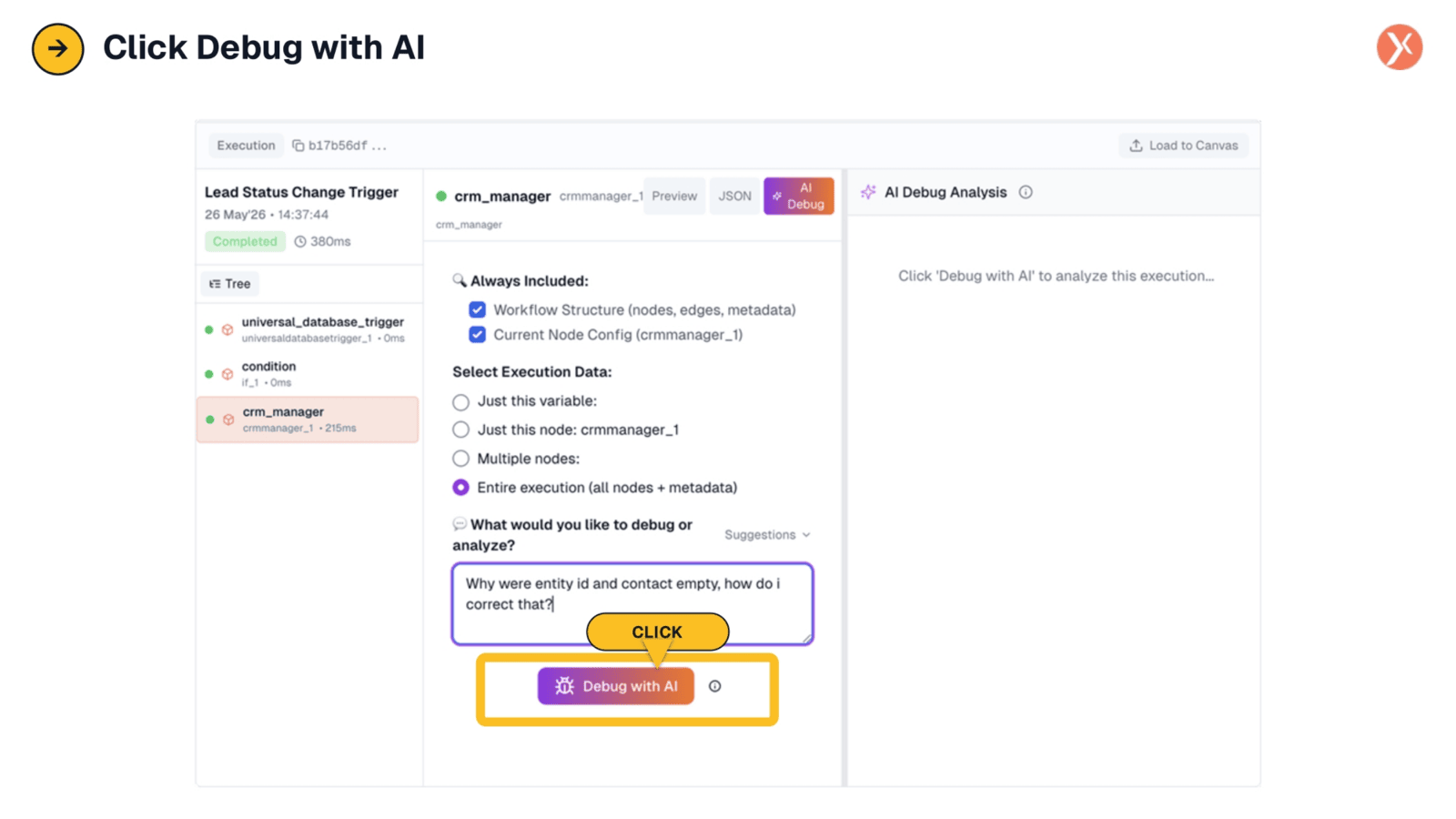 Initiating AI Debug Analysis