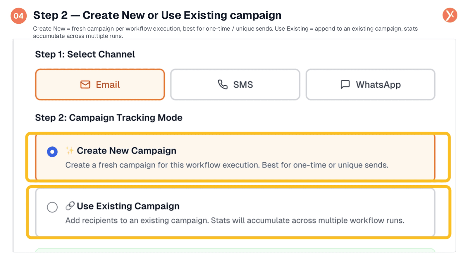 Step 2: Campaign Tracking Mode