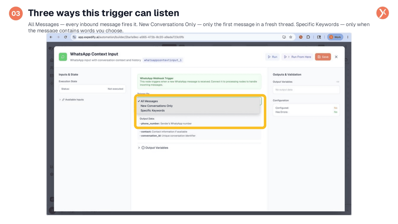 Three Trigger Listening Modes