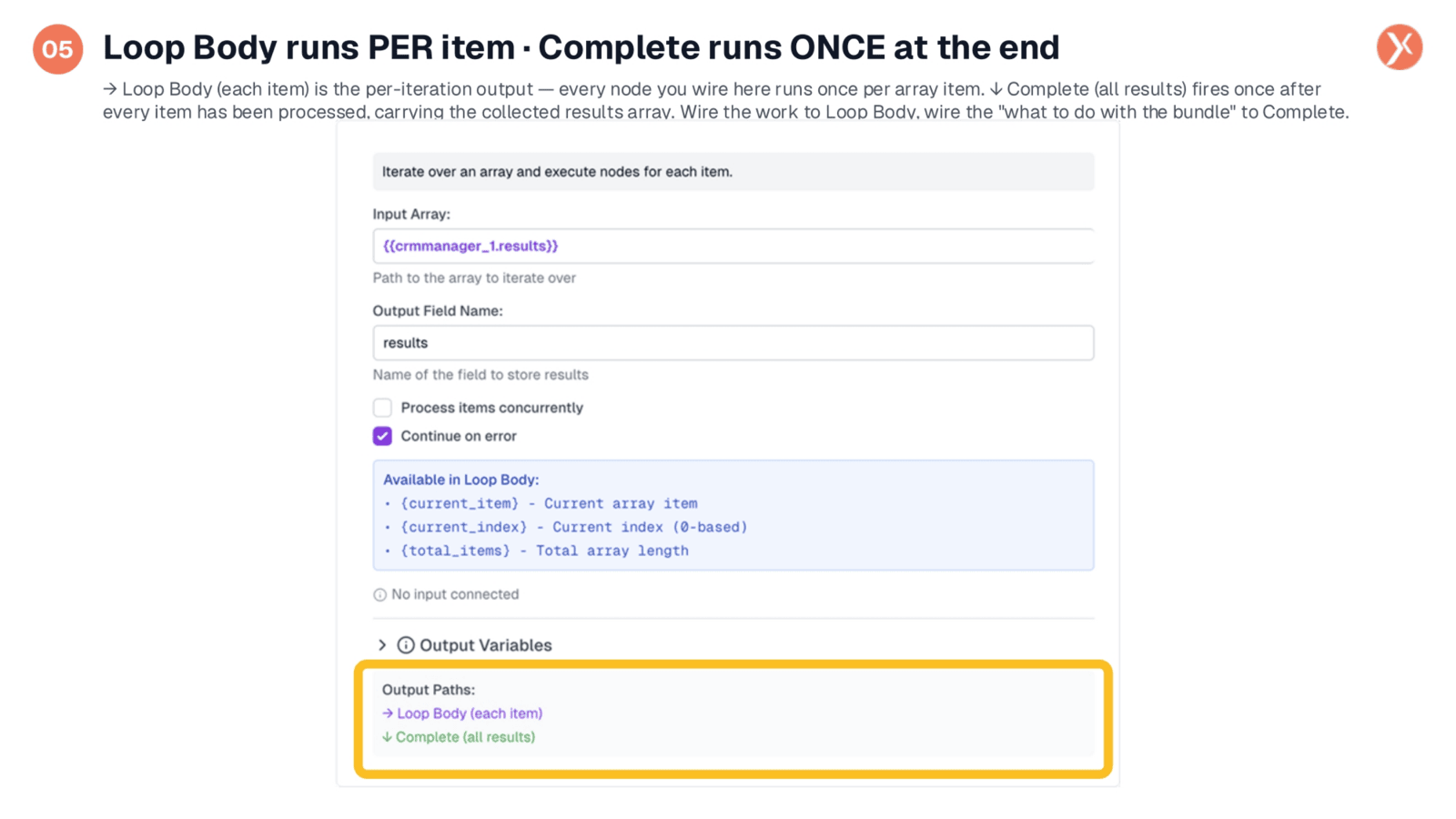 Understanding Loop Node Outputs