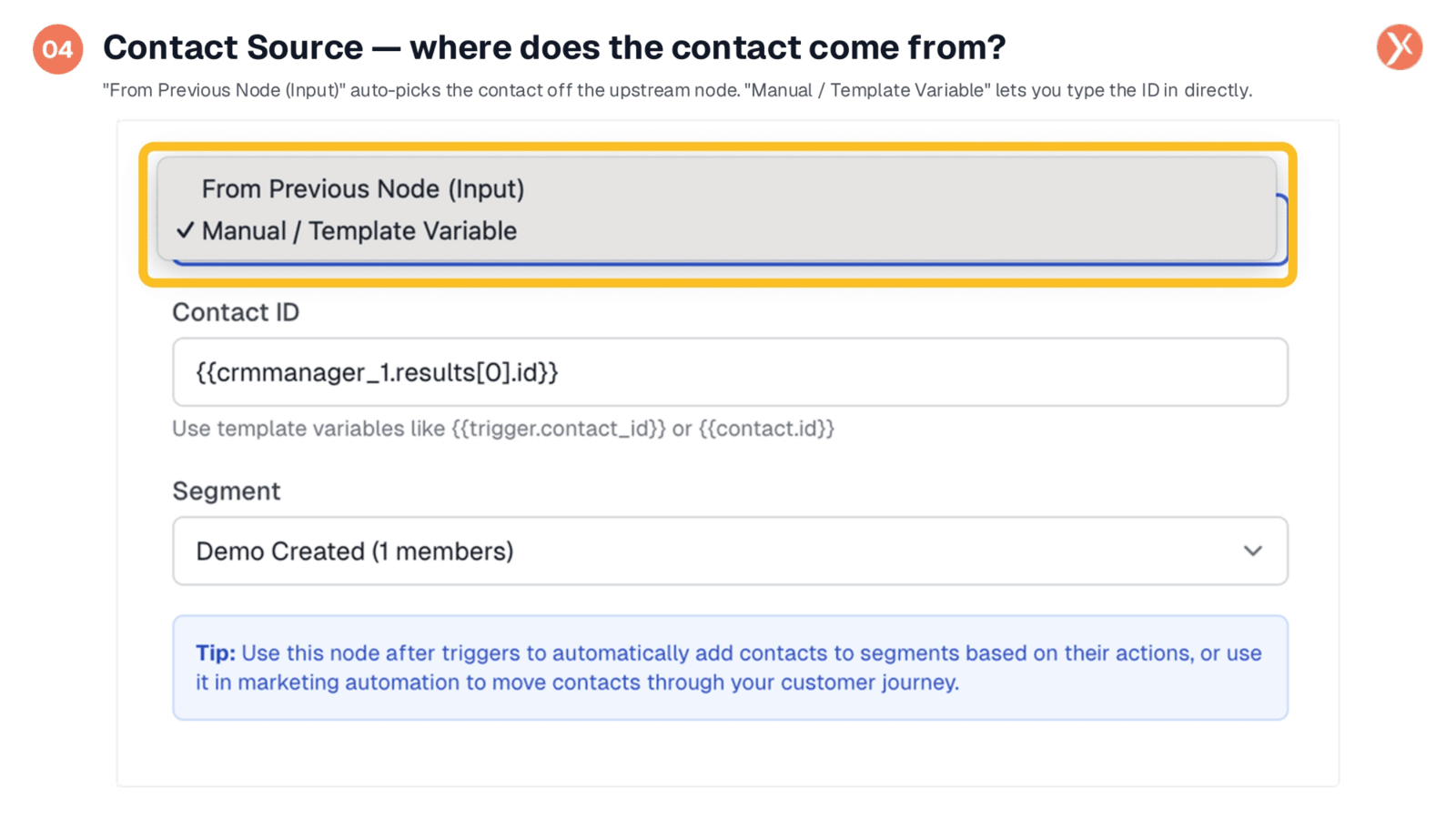 Contact Source Options