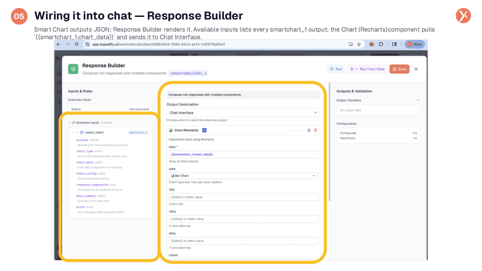 Wiring to Chat: Response Builder Integration