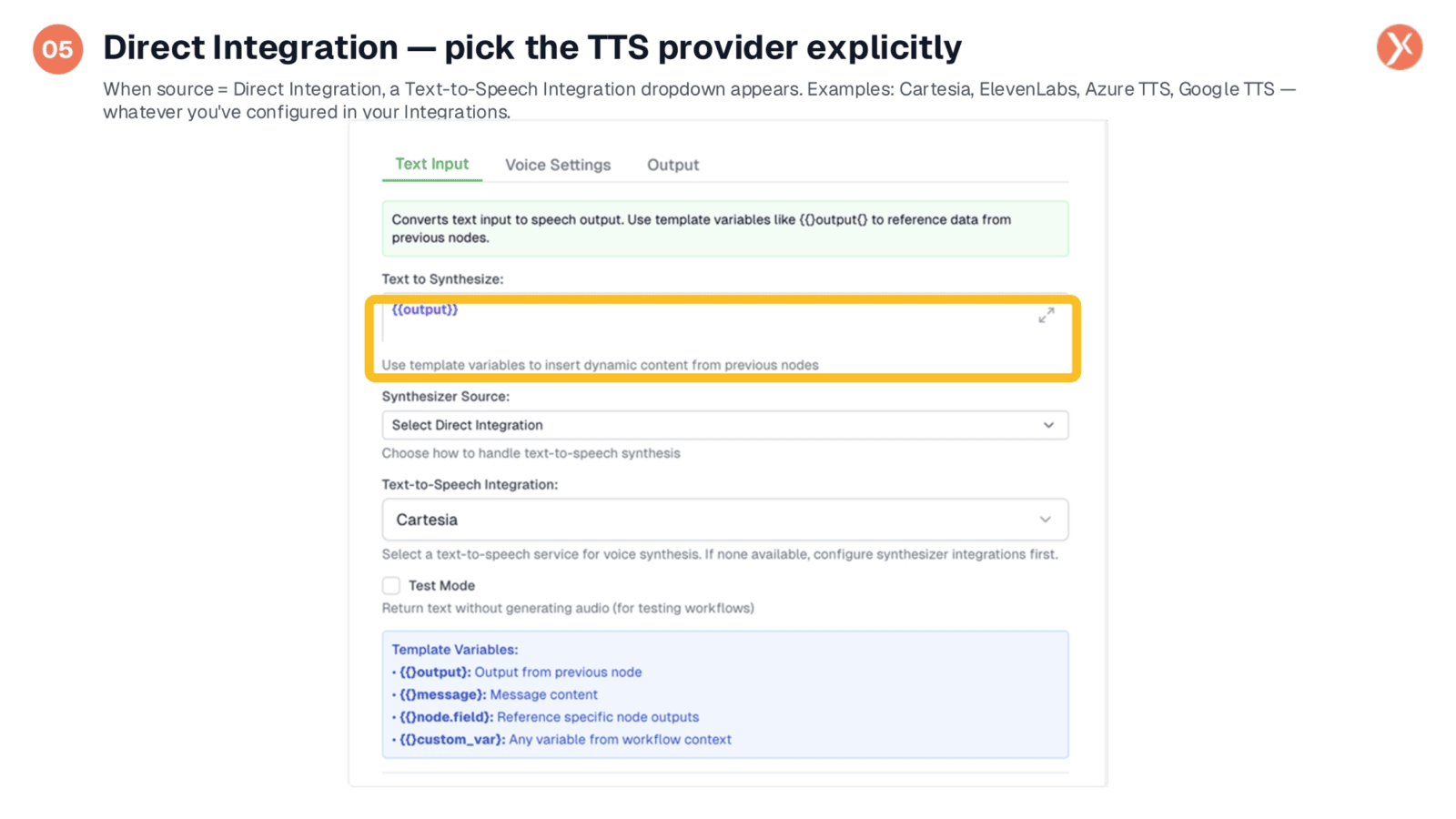 Direct Integration for TTS Providers