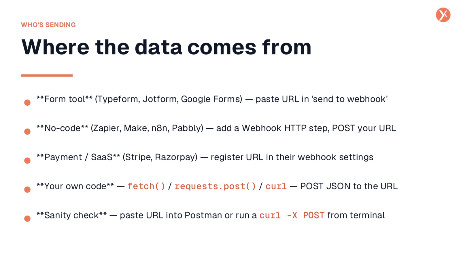 Where the Data Comes From
