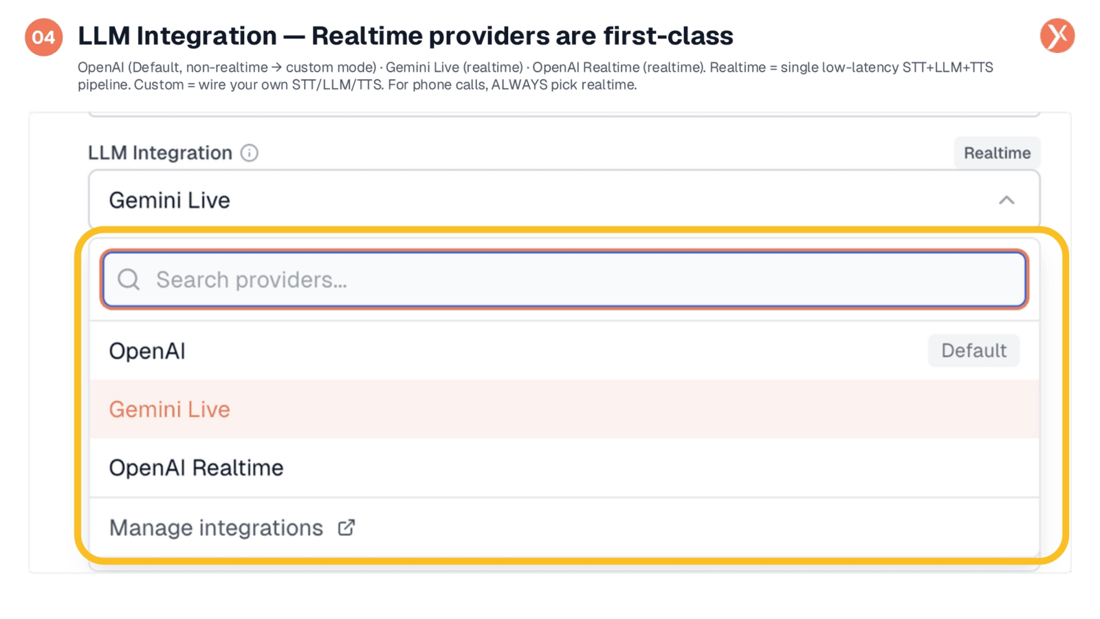 LLM Integration: Prioritizing Realtime Providers
