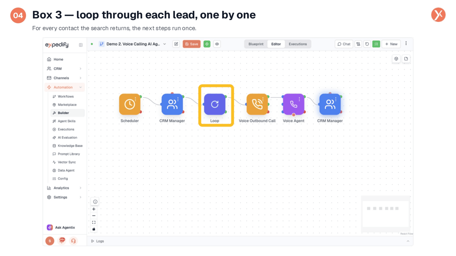 Box 3: Loop Through Each Lead