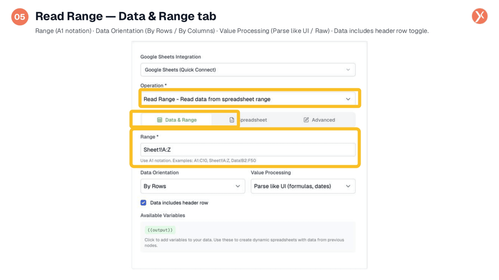 Using the Read Range Operation