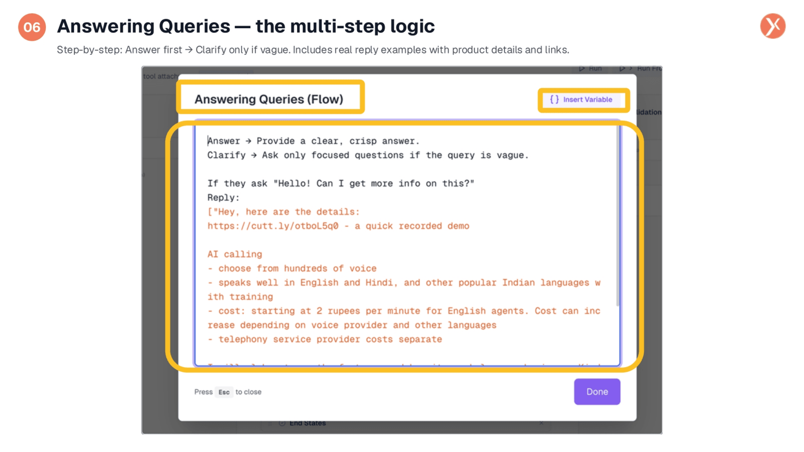 Answering Queries: Multi-Step Logic