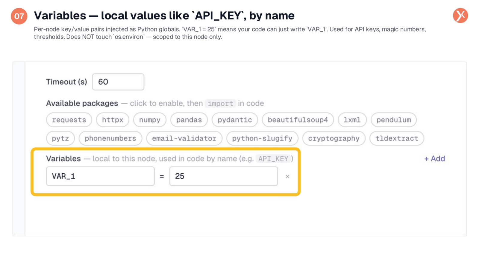 Variables: Local Values by Name