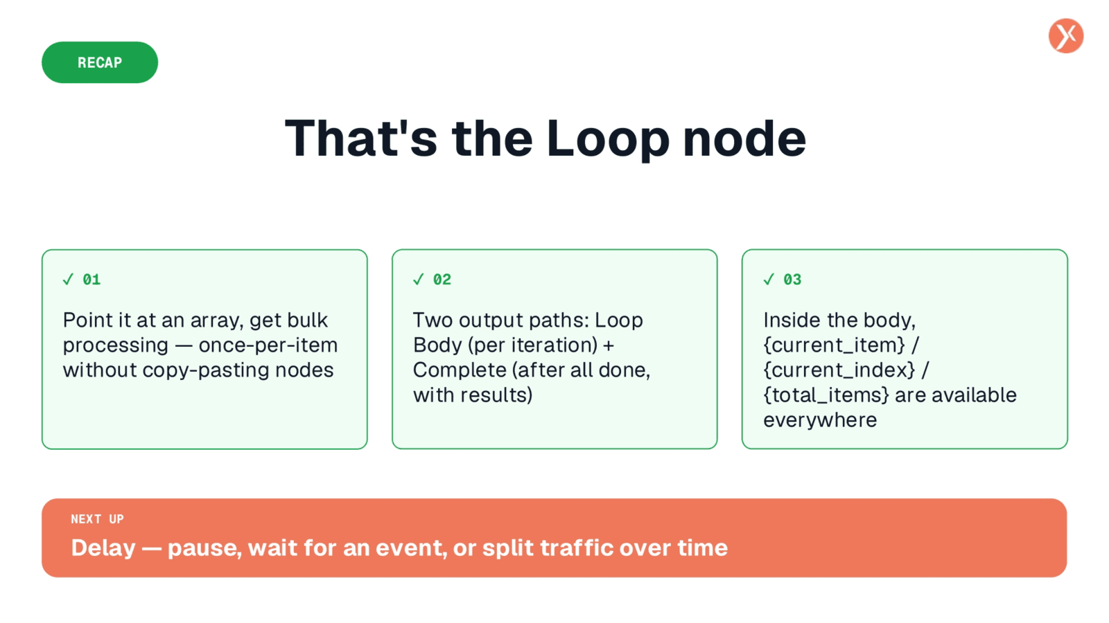 Recap: The Loop Node