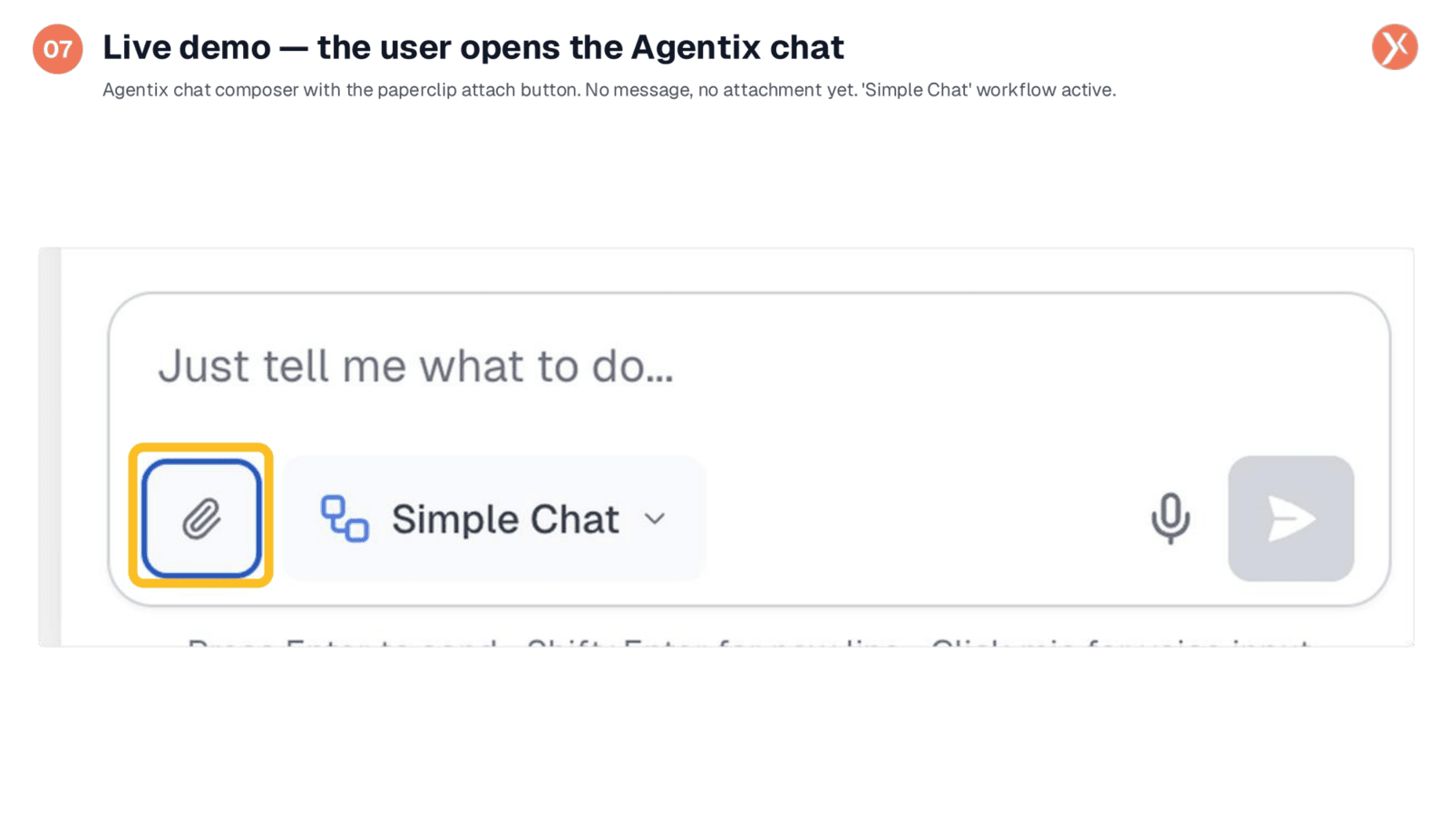 Live Demo: Opening Agentix Chat
