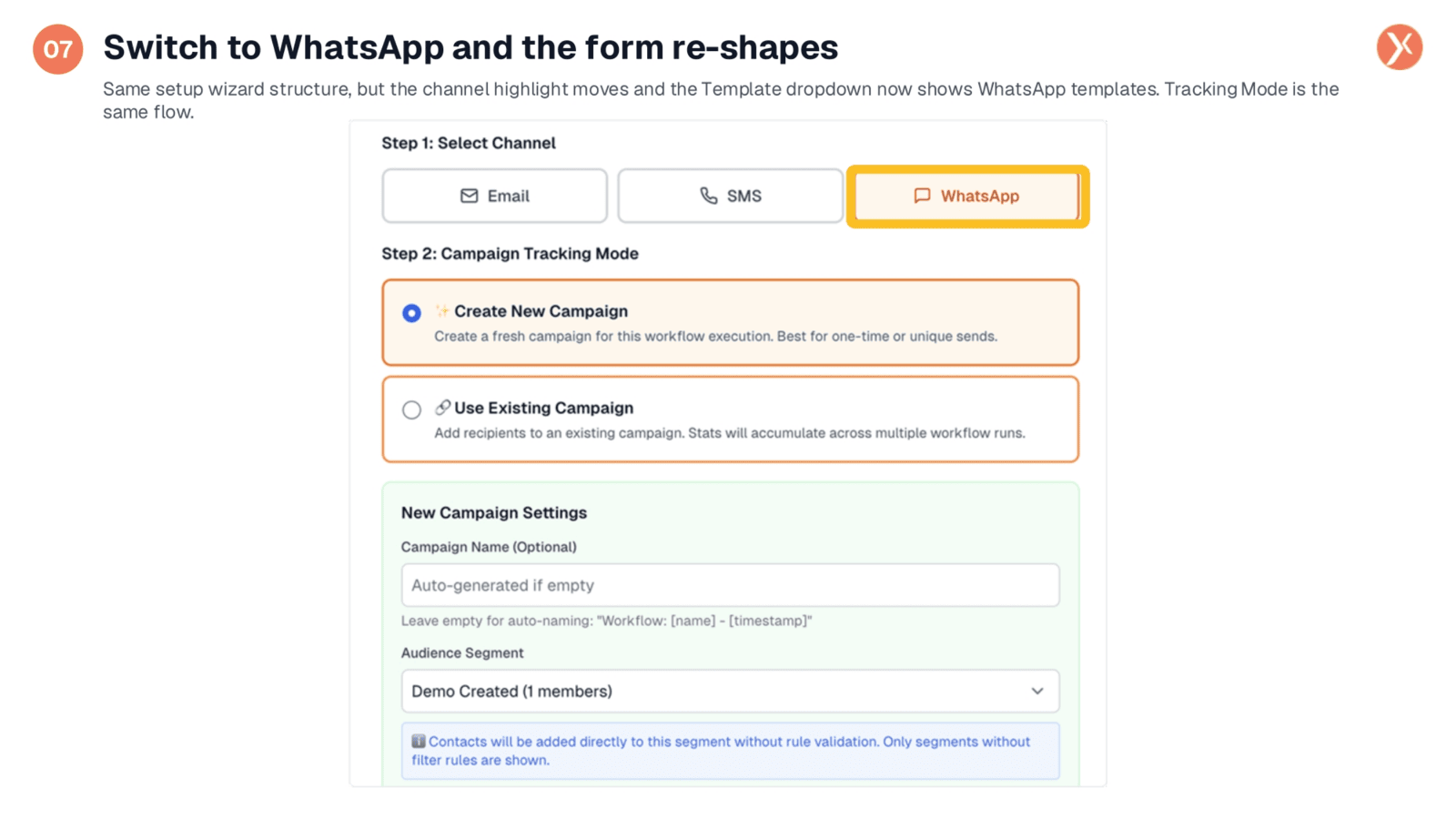 Adapting to WhatsApp Channel Selection