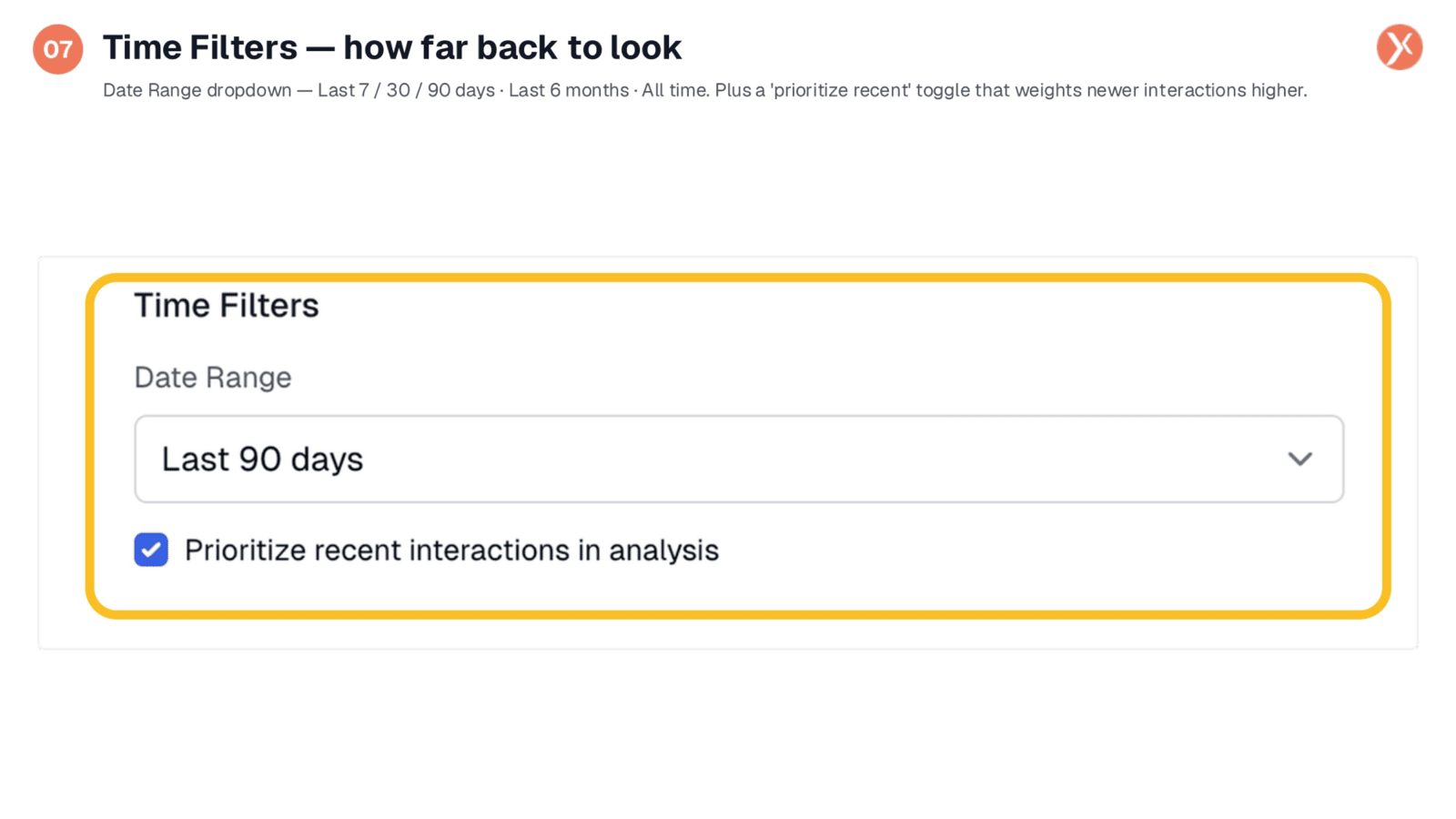 Setting Time Filters for Analysis