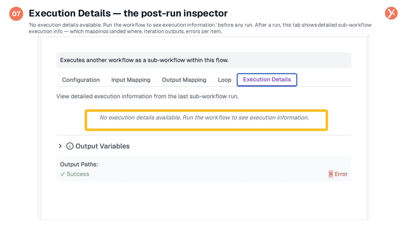 Reviewing Execution Details