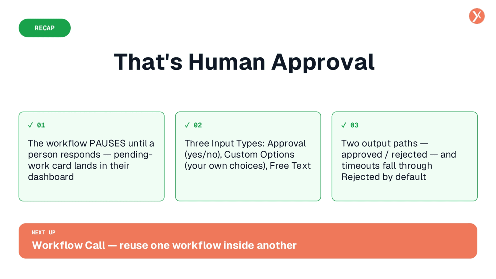 Human Approval Recap