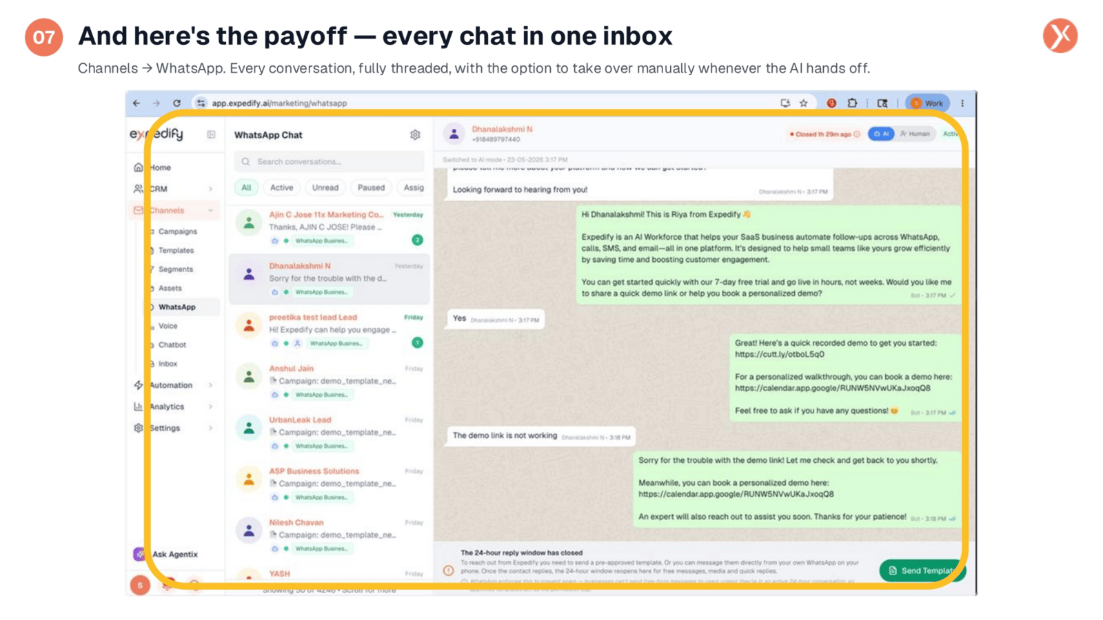 Unified Chat Inbox for All Conversations