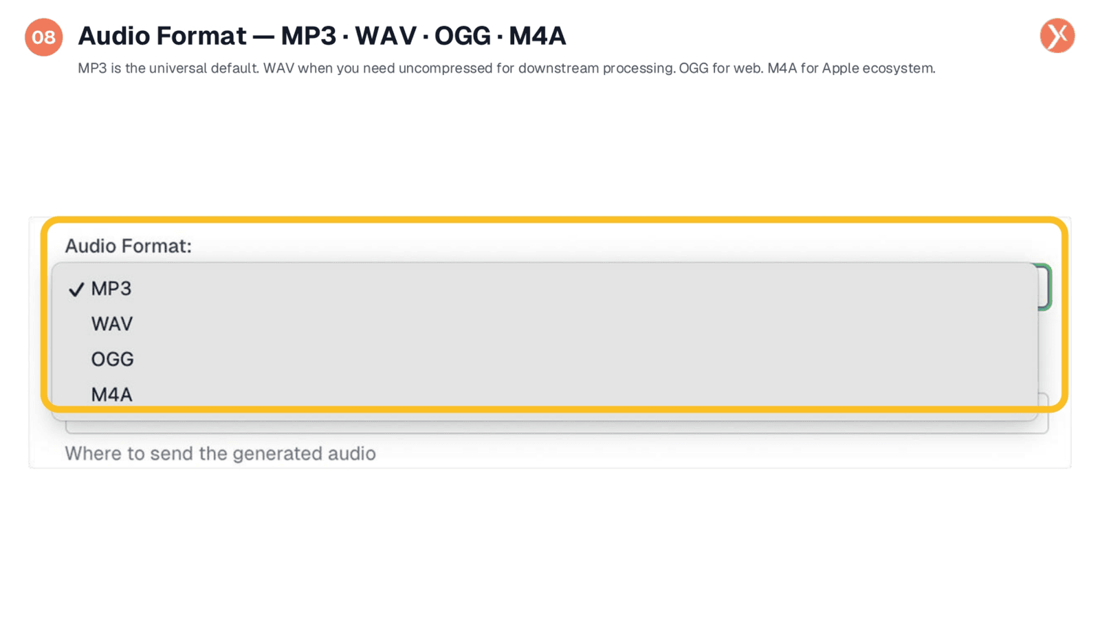 Supported Audio Formats