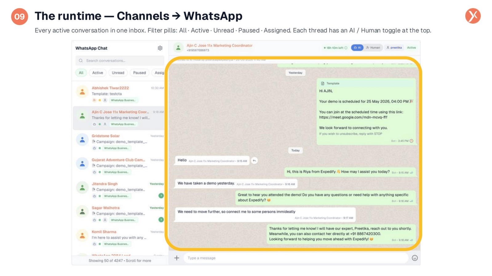 The Runtime: Channels to WhatsApp