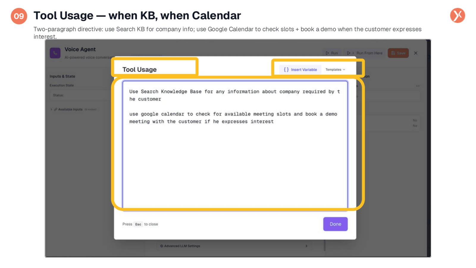 Tool Usage: When to Use KB, When to Use Calendar