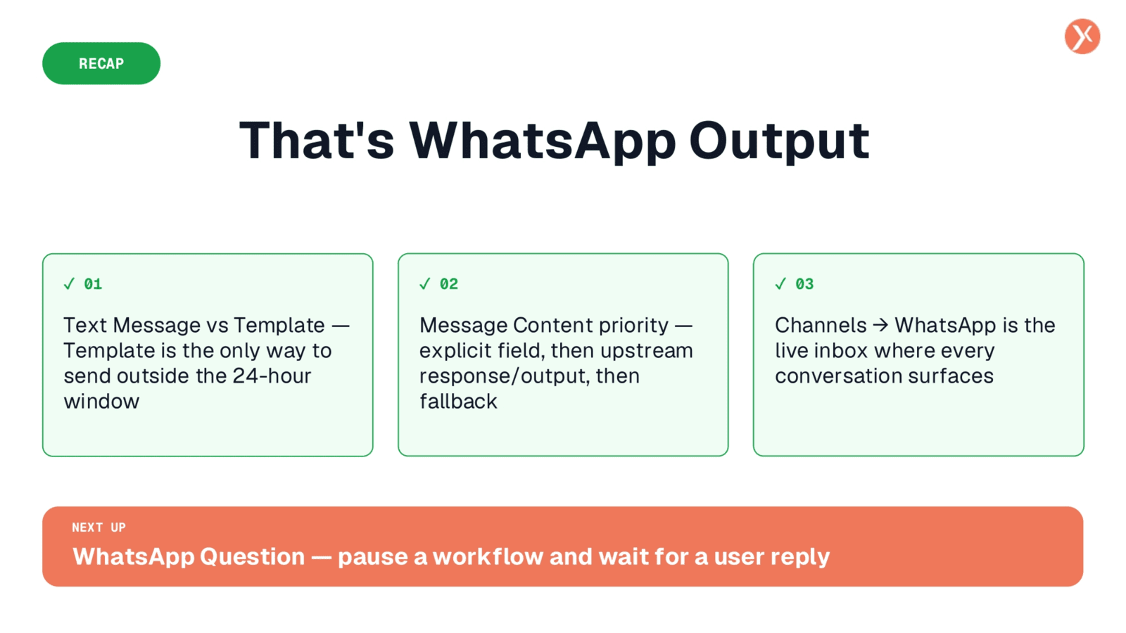 WhatsApp Output Recap