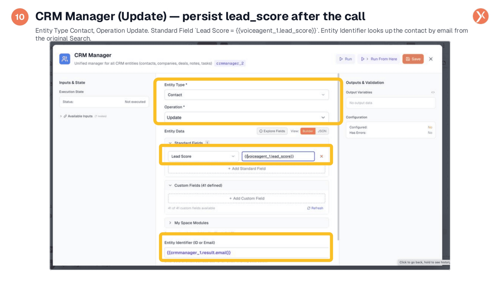 CRM Manager (Update): Persisting Lead Score Post-Call